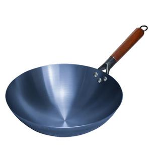 精铁锅炒菜无涂层不粘锅老式家用熟铁炒锅健康养生厨师专用炒菜锅