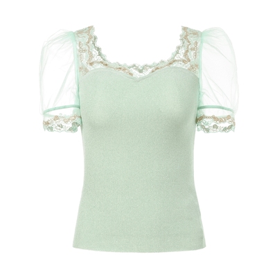 夏季泡泡袖套头奥莱淑女