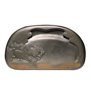 非遗安徽歙砚珍藏高档手工巧雕花鸟老坑精品济源坑金晕天然原石摆件端砚收藏送礼文房四宝书法专用磨墨砚台