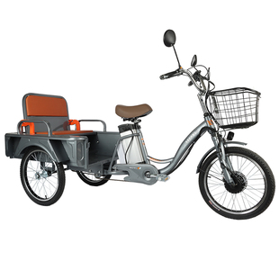 中老年三轮车电动助力脚踏代步车人力锻炼客货两用轻便电动三轮车