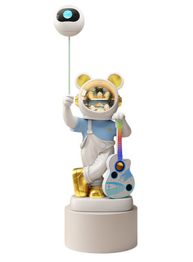微景橱窗太空人摆件乔迁新居礼物