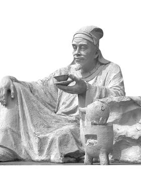 大型名人雕塑定制茶圣陆羽古代人