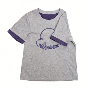 2026早春欧货新款潮牌亮片气质圆领短袖T恤女小众设计师百搭上衣