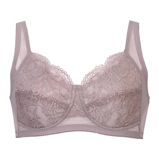 华歌尔Wacoal内衣女夏季薄款透气上托防下垂无钢圈蕾丝文胸罩04G