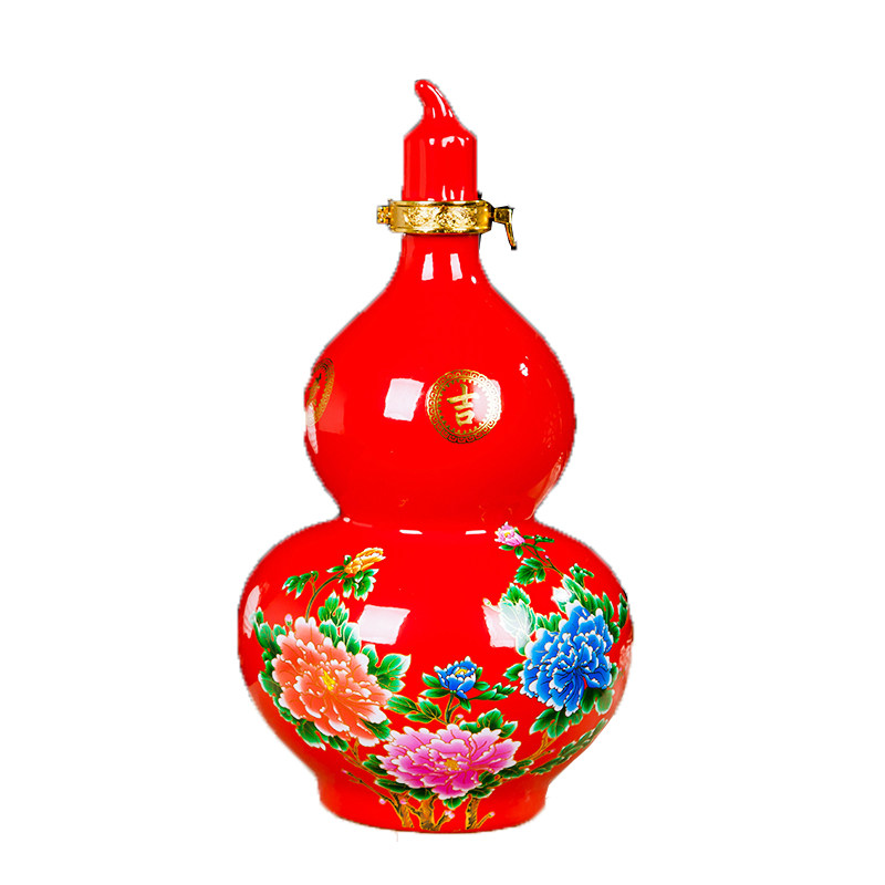 景德镇陶瓷酒瓶1斤2斤5斤葫芦空瓶 仿古高档酒壶装饰酒具酒具酒罐