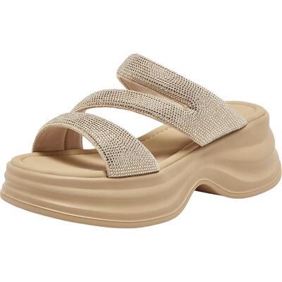 百思图2026夏季时尚女休闲拖鞋