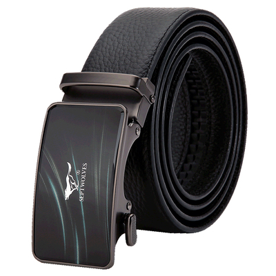 七匹狼男士皮带真皮自动扣真牛皮腰带时尚纯头层皮抽拉宽裤带软皮