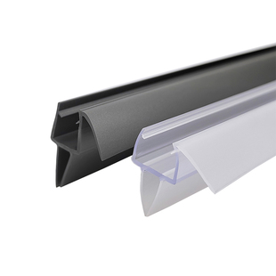 淋浴房下挡水浴室玻璃门底边防水免胶水安装密封异形软硬结合胶条