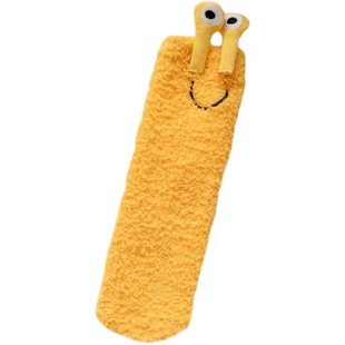 儿童秋冬中筒珊瑚绒防滑地板袜男女童宝宝加厚保暖袜子亲子家居袜