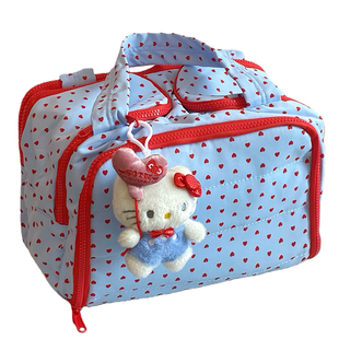 化妆包大容量双宽开口洗漱包旅行便携手提收纳袋化妆品分区收纳包