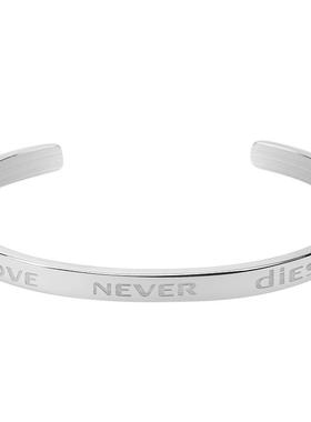 mustkoo极简风情侣款钛钢手镯