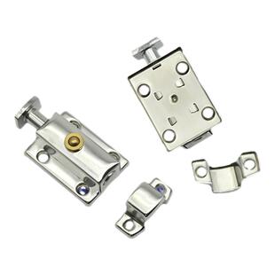 不锈钢弹簧插销明装卫生间门栓工业柜门机箱406按钮自动弹力插销