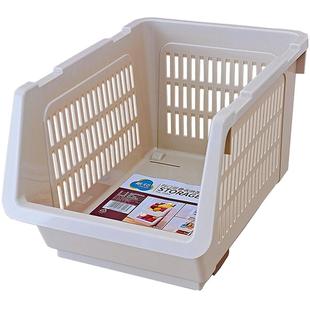 茶花斜口层叠收纳筐收纳整理筐果蔬篮沥水篮厨房置物储物架