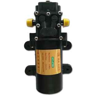 虎跃电动喷雾器水泵高压12V农用专用电机增压隔膜泵马达配件大全