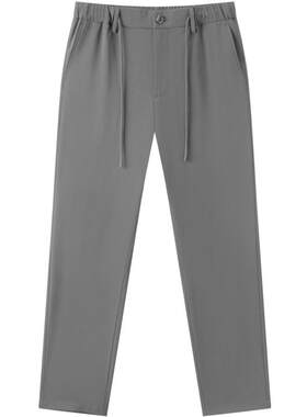 gxg.jeans男装 黑色简约通勤西裤宽松锥形休闲长裤薄款男25夏新品