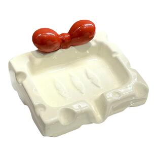 肥皂盒沥水家用置物架洗手洗漱台台面陶瓷高颜值可爱浴室香皂盒子