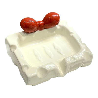 肥皂盒沥水家用置物架洗手洗漱台台面陶瓷高颜值可爱浴室香皂盒子