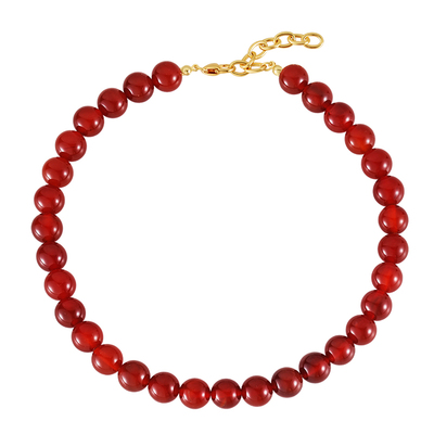 天然玛瑙转运珠项链女新年时尚