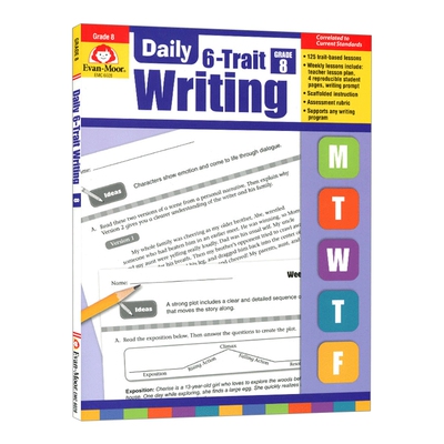 英文原版 Daily 6-Trait Writing Grade 8 TE 每日练习系列 系统写作 八年级 完整版 英文版 进口英语原版书籍