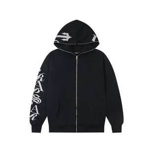 trapstar hoodie美潮高街嘻哈运动休闲字母印花加绒开衫连帽卫衣