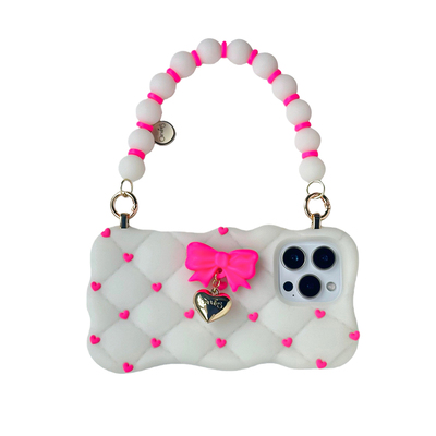 Candies白色夜光硅胶手提手机壳