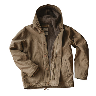 复古工装连帽棉服加绒加厚 阿美咔叽N1甲板服羊羔绒外套冬季棉衣