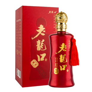 老龙口52度翼龙浓香型白酒单瓶礼盒装500ml粮食酒水送礼婚庆喜酒