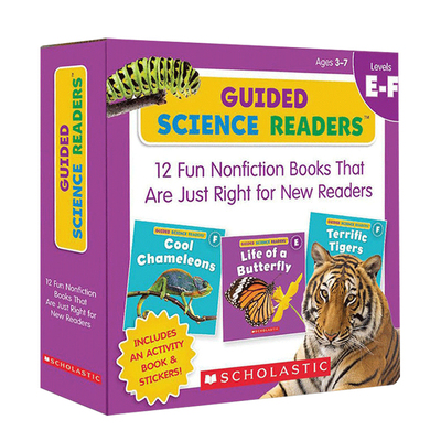 学乐指导性科学读本E-F级12册套装 Guided Science Readers Level E-F 英文原版儿童英语启蒙书 科学绘本分级英语阅读英文版绘本