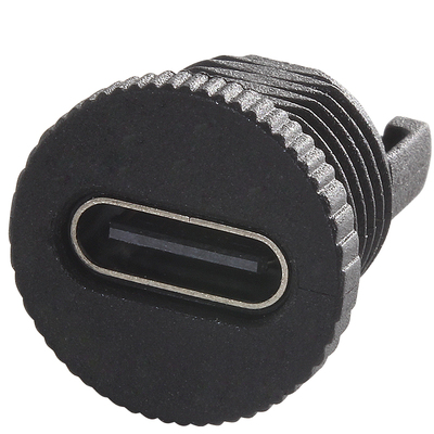 type-c防水母座充电口6P母头螺口