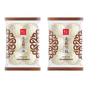 麦花东北粘豆包450g*3早餐主食点心面食馒头特产糯米发面红豆沙包