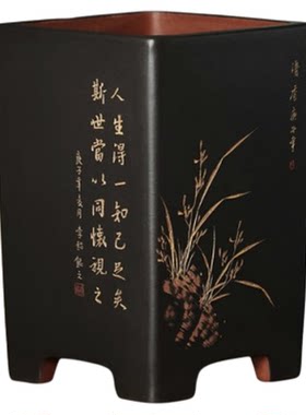 新款包邮李超四方手工粉浆兰花盆