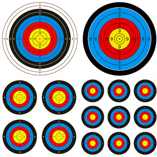 射箭用品加厚铜版纸覆膜靶纸 44厘米58厘米大小号靶纸厚实耐用