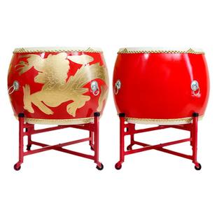 中声牛皮鼓大鼓成人龙鼓中国红舞狮儿童演出战鼓木质堂鼓威风锣鼓