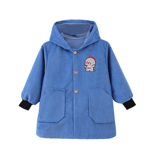 儿童加大防水正穿罩衣男女孩羽绒服棉袄外出护衣宝宝吃饭画画外罩