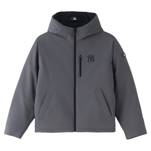 MLB鹅绒服2026秋冬新款洋基队NY男女时尚连帽两面穿羽绒服DJB10