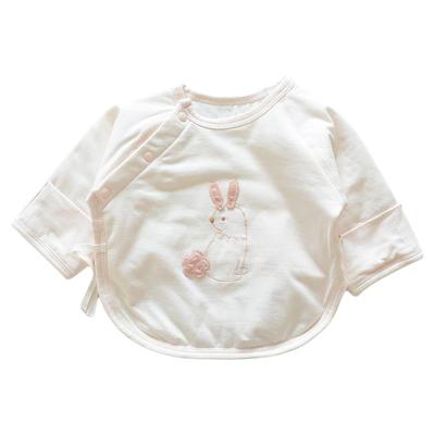 A类新生婴儿夹棉半背衣纯棉上衣