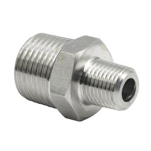 304/316L不锈钢六角对丝 加厚高压变径双外丝转换接头ZG NPT M R