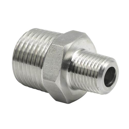 304/316L不锈钢六角对丝 加厚高压变径双外丝转换接头ZG NPT M R