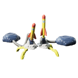 儿童脚踩冲天小飞箭户外运动脚踏式发光冲天炮火箭发射器男孩玩具