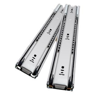 城尚城抽屉轨道不锈钢滑轨阻尼缓冲三节衣橱柜反弹键盘二滑道导轨