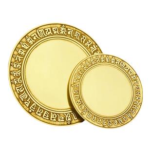 纯铜准提镜摆件密宗准提佛母咒菩萨铜平面镜子照妖镜挂件结婚铜镜