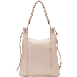 热风包包2025年秋季新款女士凹扣编织肩带软包大容量通勤托特包