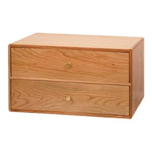 北美樱桃木双层茶具收纳柜抽屉式茶叶茶杯茶器盒茶道实木储置物箱