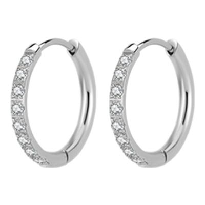 医用级钛钢耳圈女养耳洞素圈耳环钛合金耳骨钉男耳扣耳饰防过敏