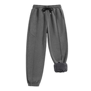 GV真维斯雪尼尔裤子男秋冬季灯芯绒男裤束脚加绒男士运动休闲裤C