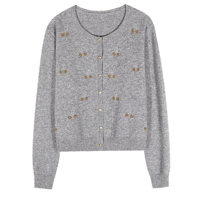 落落狷介针织衫女开衫上衣