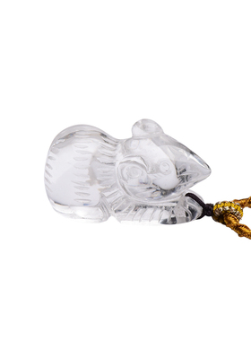 精工雕刻十二生肖凤峦天然白水晶