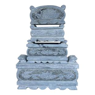 石香炉天然汉白玉青石家用室内石雕香炉户外墓前长方形大理石香炉