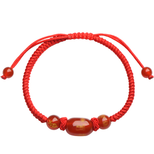 2026年十二生肖红手绳手链女编织生肖鼠红手串属马本命年马年红绳