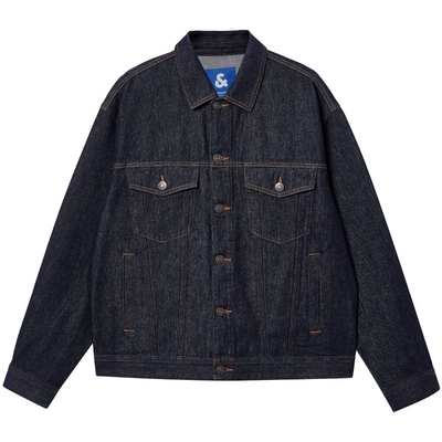 杰克琼斯原色牛仔外套男款春季新款复古潮流翻领休闲夹克上衣男装